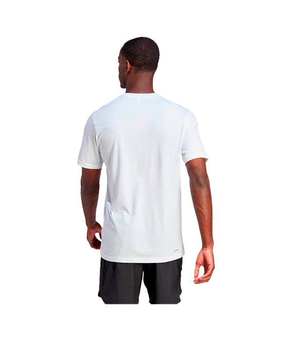 Camiseta Adidas Train Essentials Feelready Logo blanca 2024